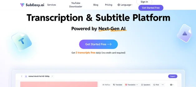 SubEasy AI homepage