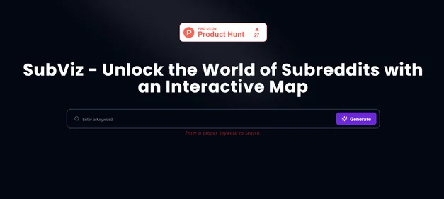 Subviz homepage