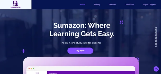 Sumazon homepage
