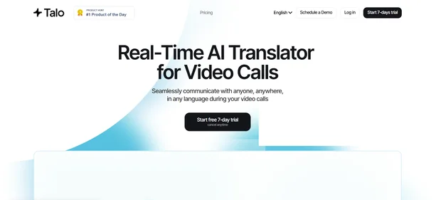 Talo AI homepage