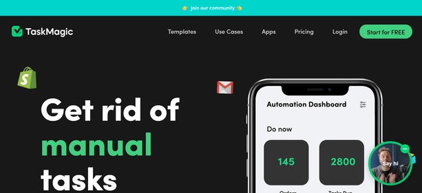 TaskMagic homepage