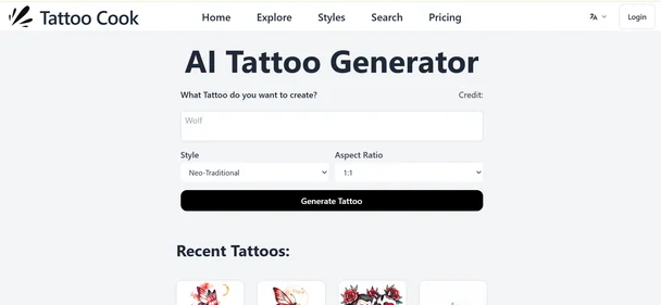 Tattoo Cook homepage