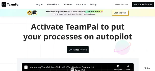 Teampal homepage