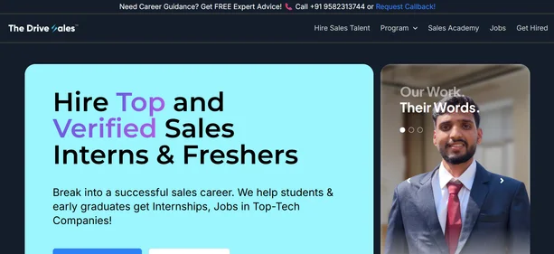 The Drive Sales homepage