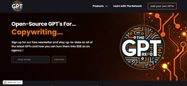 The GPT Repo homepage