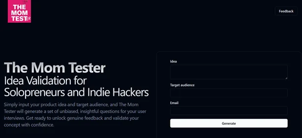 The Mom Tester homepage