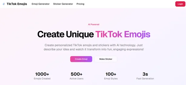 TikTok Emojis homepage