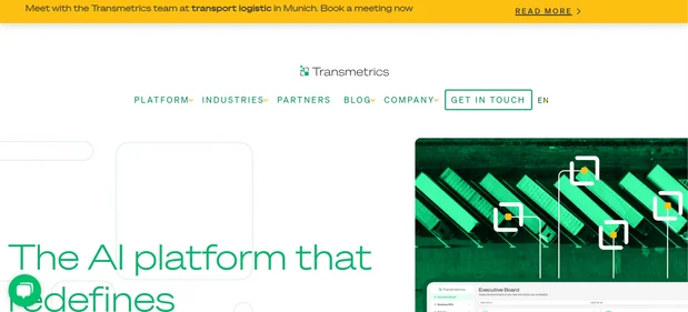Transmetrics AI homepage