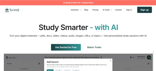 Turinq homepage