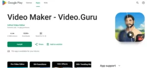 Video Maker homepage