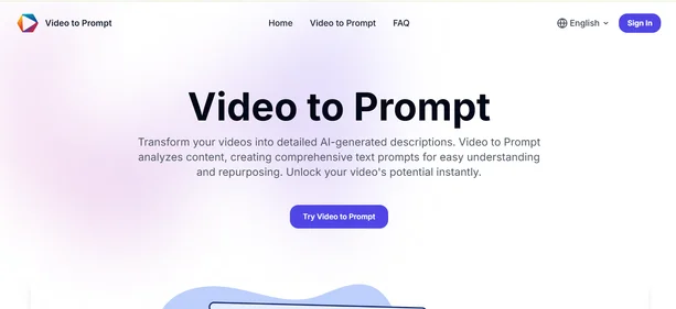 Video Prompt homepage