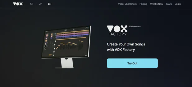 VoxFactory homepage