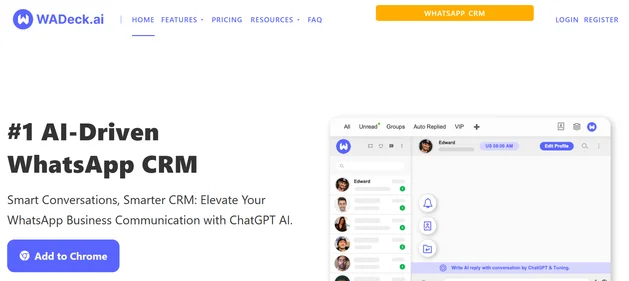 Wadeck AI homepage