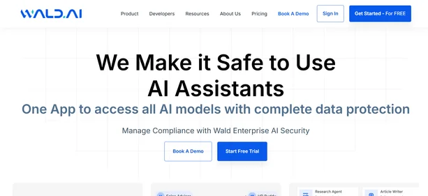 Wald AI homepage