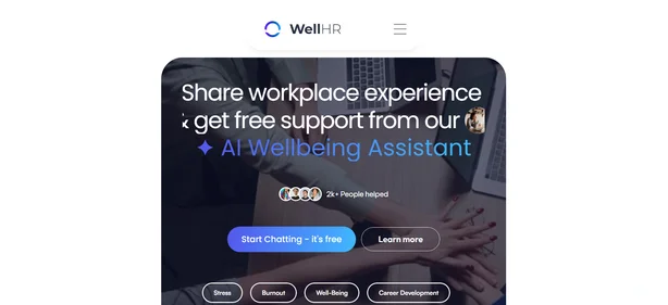 WellHR homepage