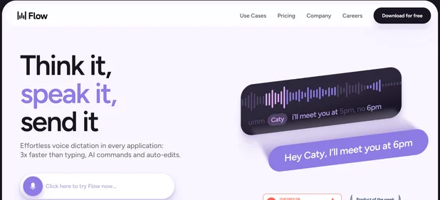 Wispr Flow homepage