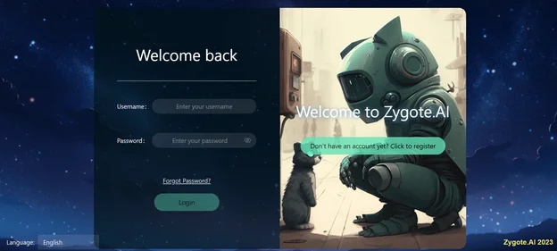 Zygote AI homepage