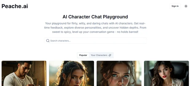 peache ai homepage