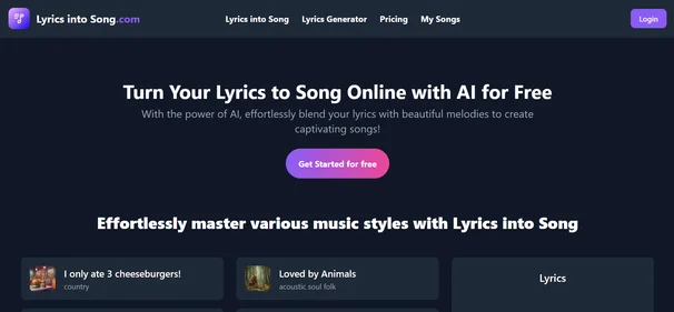 LyricsIntoSong