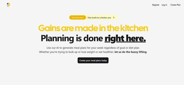 MealMind homepage