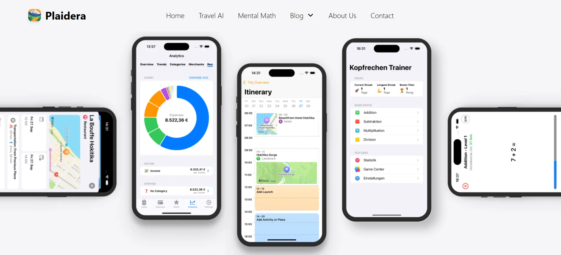 Plaidera homepage