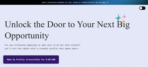 RateMyLinked homepage