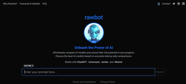 RawBot homepage