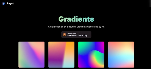 Rayst Gradients homepage