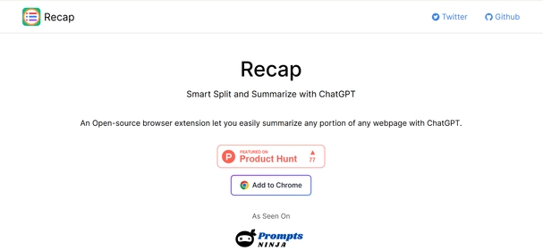 ReCapExt homepage