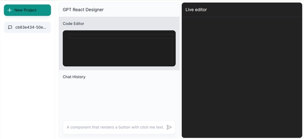 React GPT Designer homepage