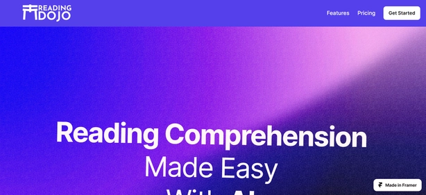 Reading Dojo homepage