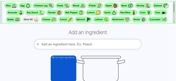 Recipe Maker homepage