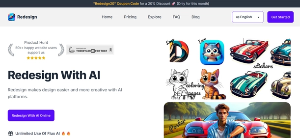 RedesignwithAI homepage