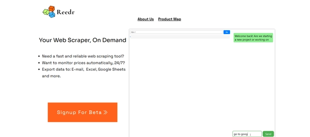 Reedr homepage