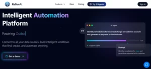 ReliveAI homepage