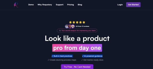 Requstory homepage
