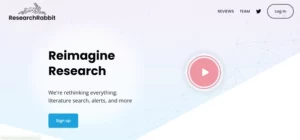 ResearchRabbit homepage
