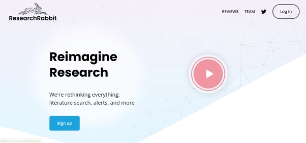 ResearchRabbit homepage