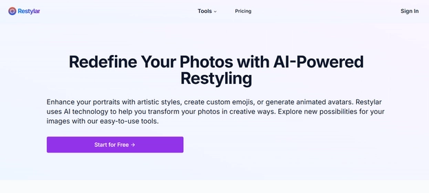 Restylar homepage
