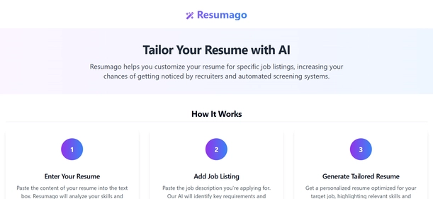 ResumaGo homepage