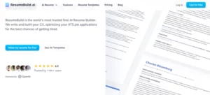 ResumeBuild.ai homepage