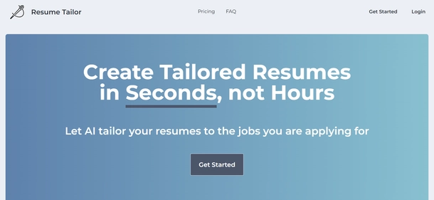 ResumeTailor homepage
