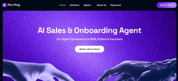 Revrag AI homepage