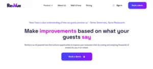 Revvue AI homepage