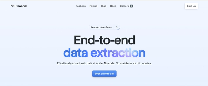 Reworkd AI homepage