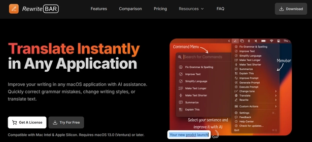 RewriteBar homepage