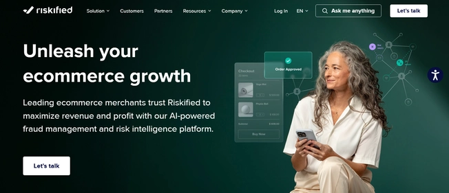 Riskified homepage