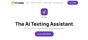 TextGenie homepage