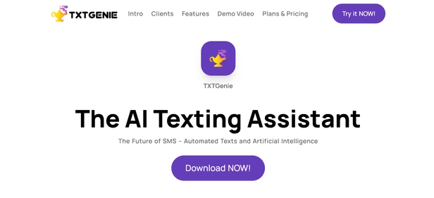 TextGenie homepage