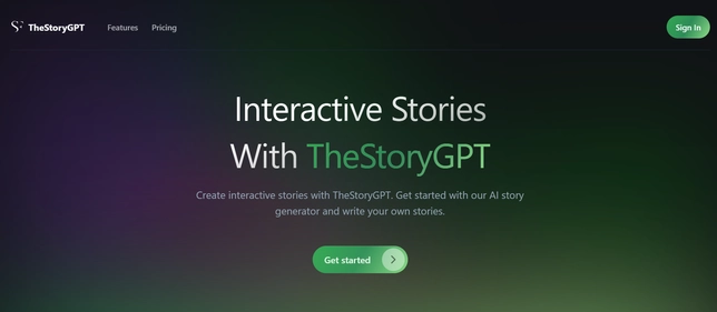 TheStoryGPT homepage